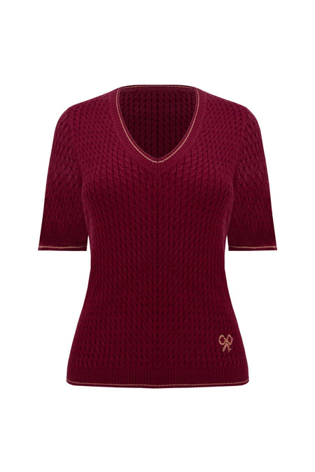 T-Shirt Tricot Amor Infinito Marsala