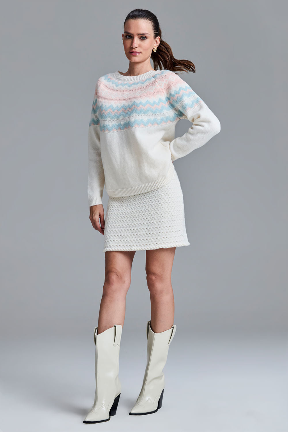 Saia Tricot Curta Serena Off White