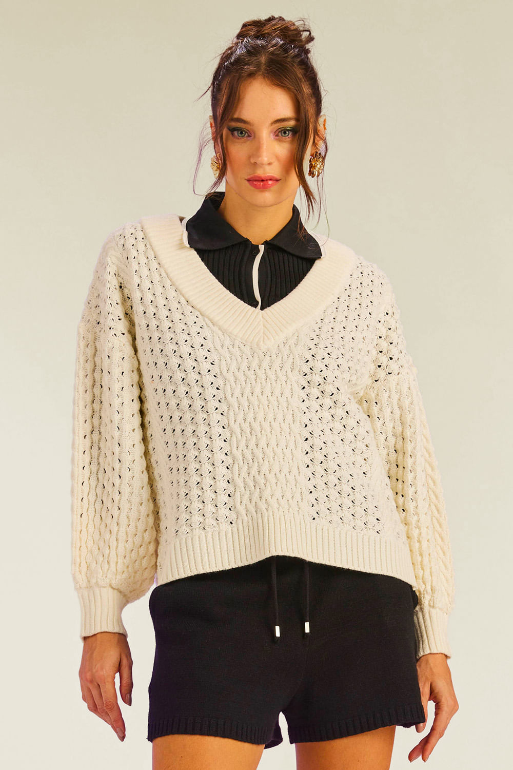 Blusa Tricot Mandy Off White
