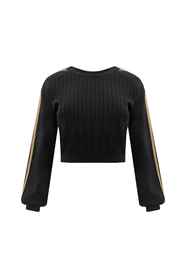 Blusa Tricot New Lara Lurex Preto