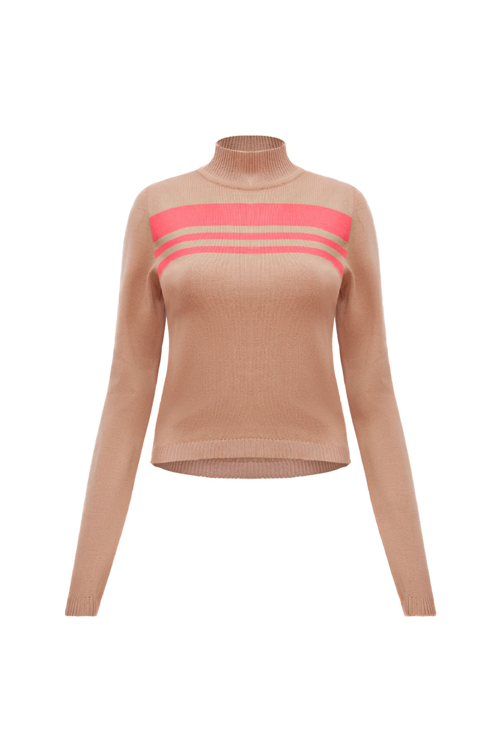 Blusa Tricot Rebeca Bege Perolado