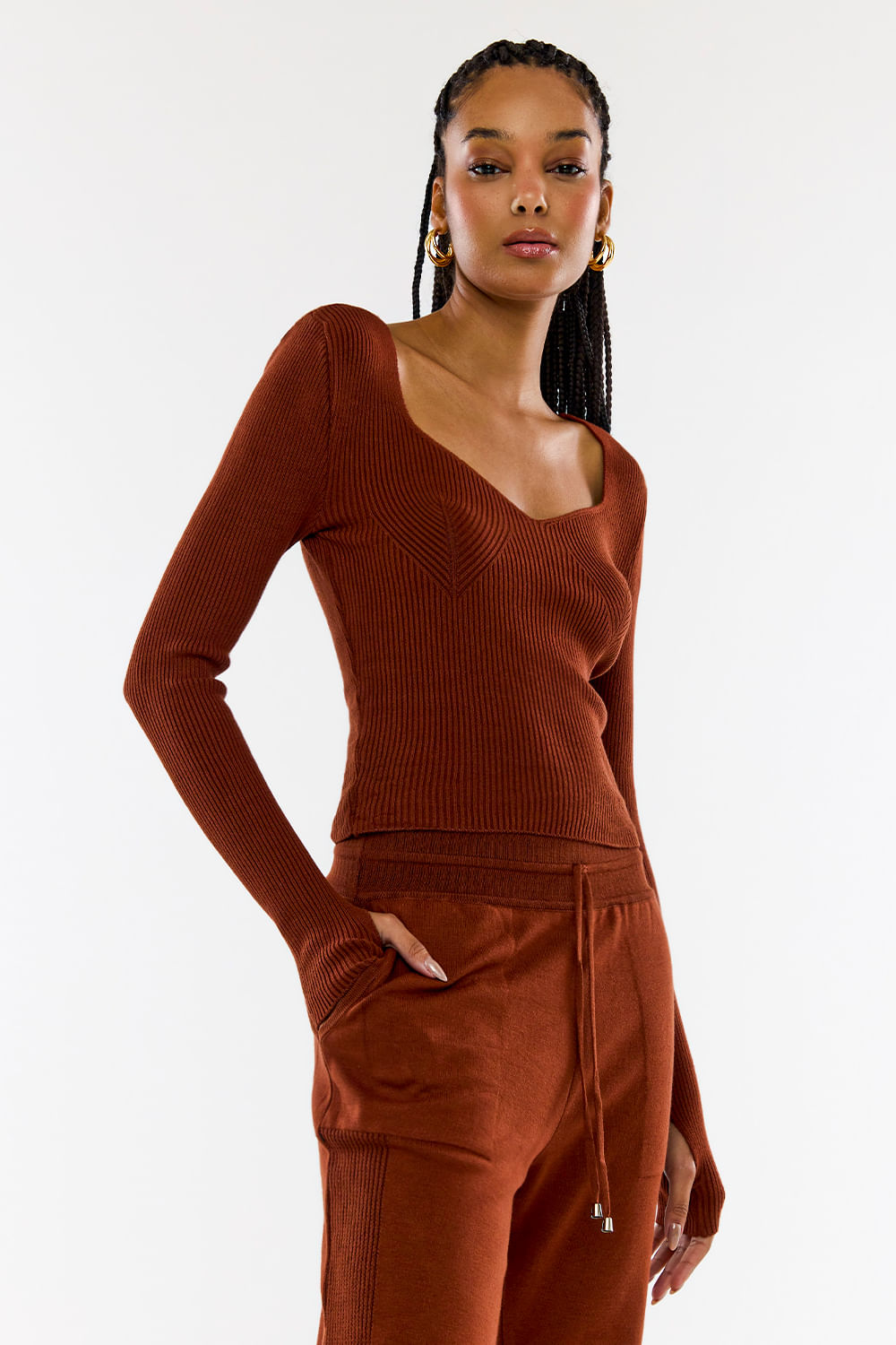 Blusa Tricot Sofia Caramelo Desert