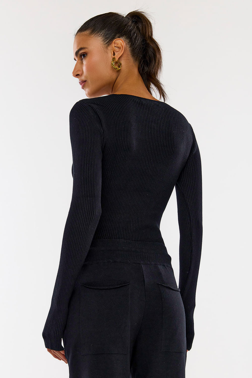 Blusa Tricot Sofia Preto