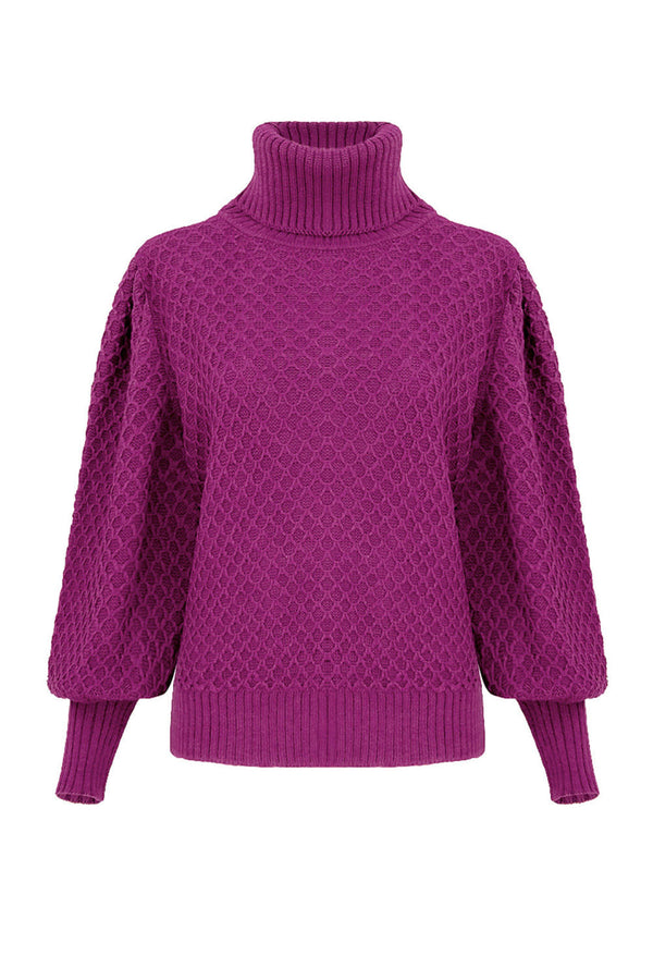 Blusa Tricot Suzy Roxo Imperial