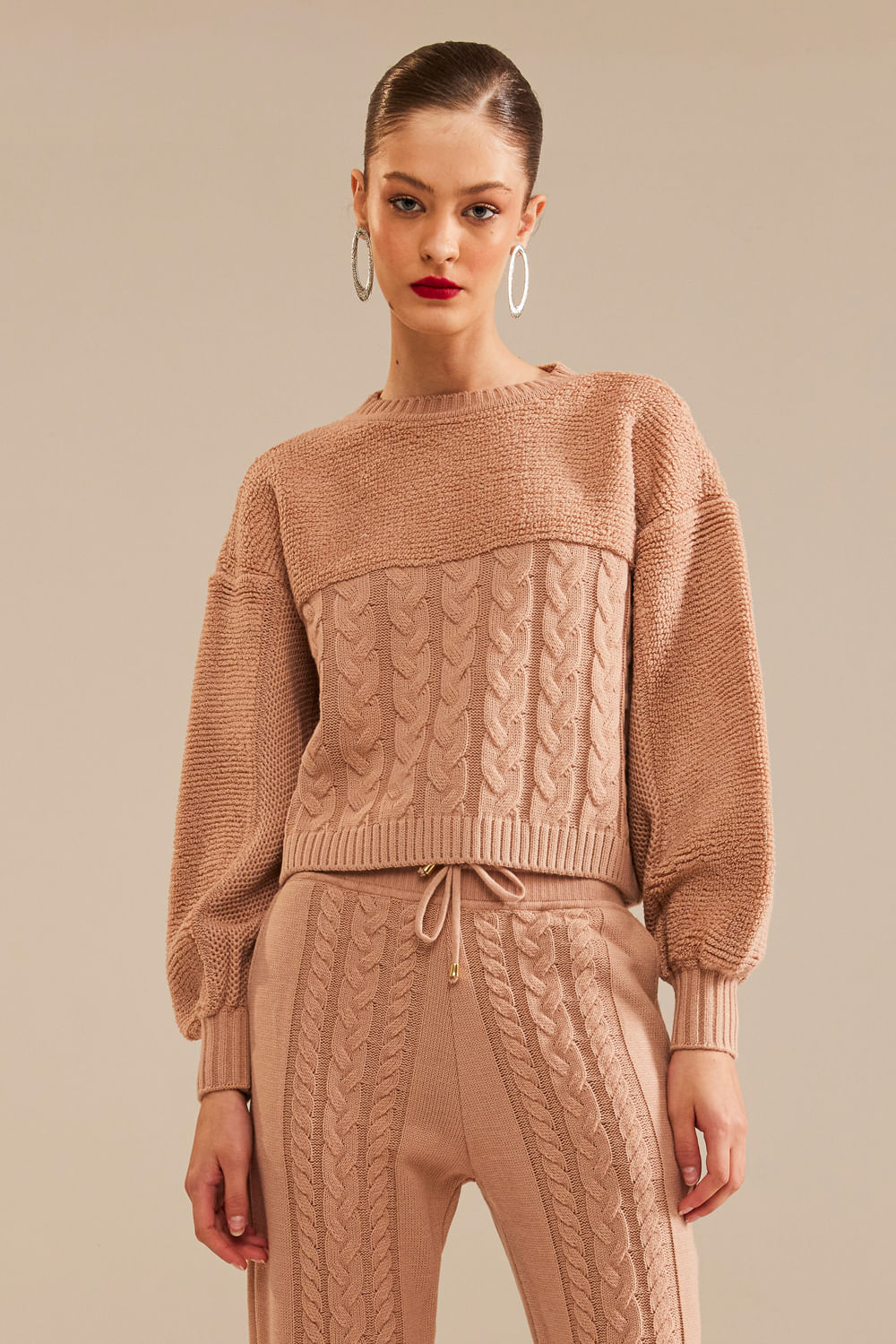 Blusa Tricot Yve Bege Macchiato