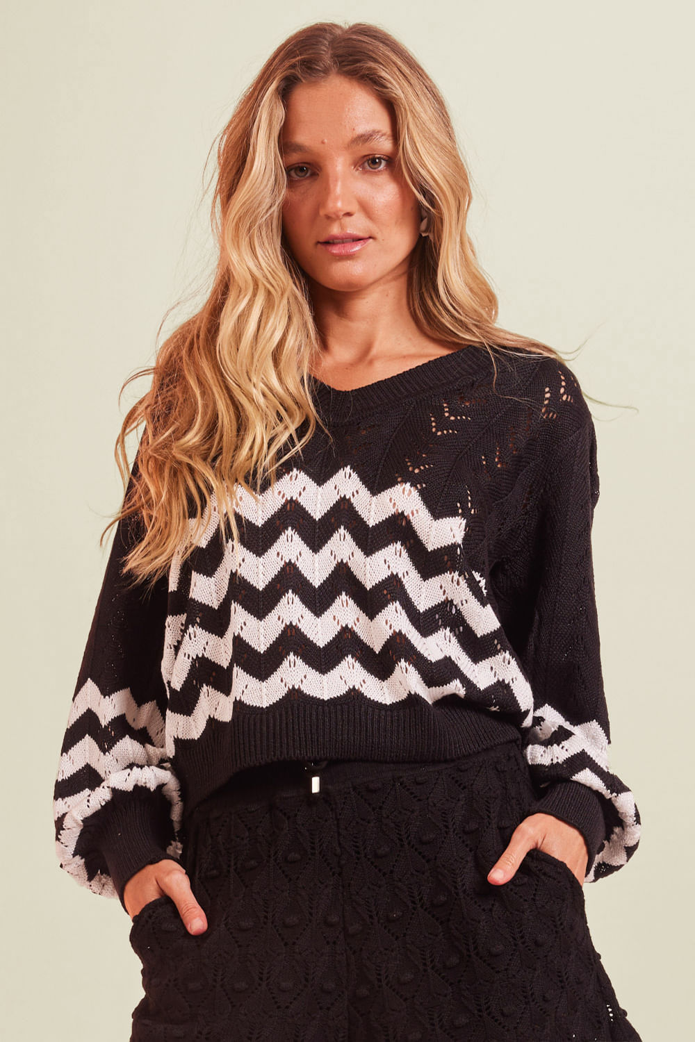 Blusa Tricot Vanda Preto
