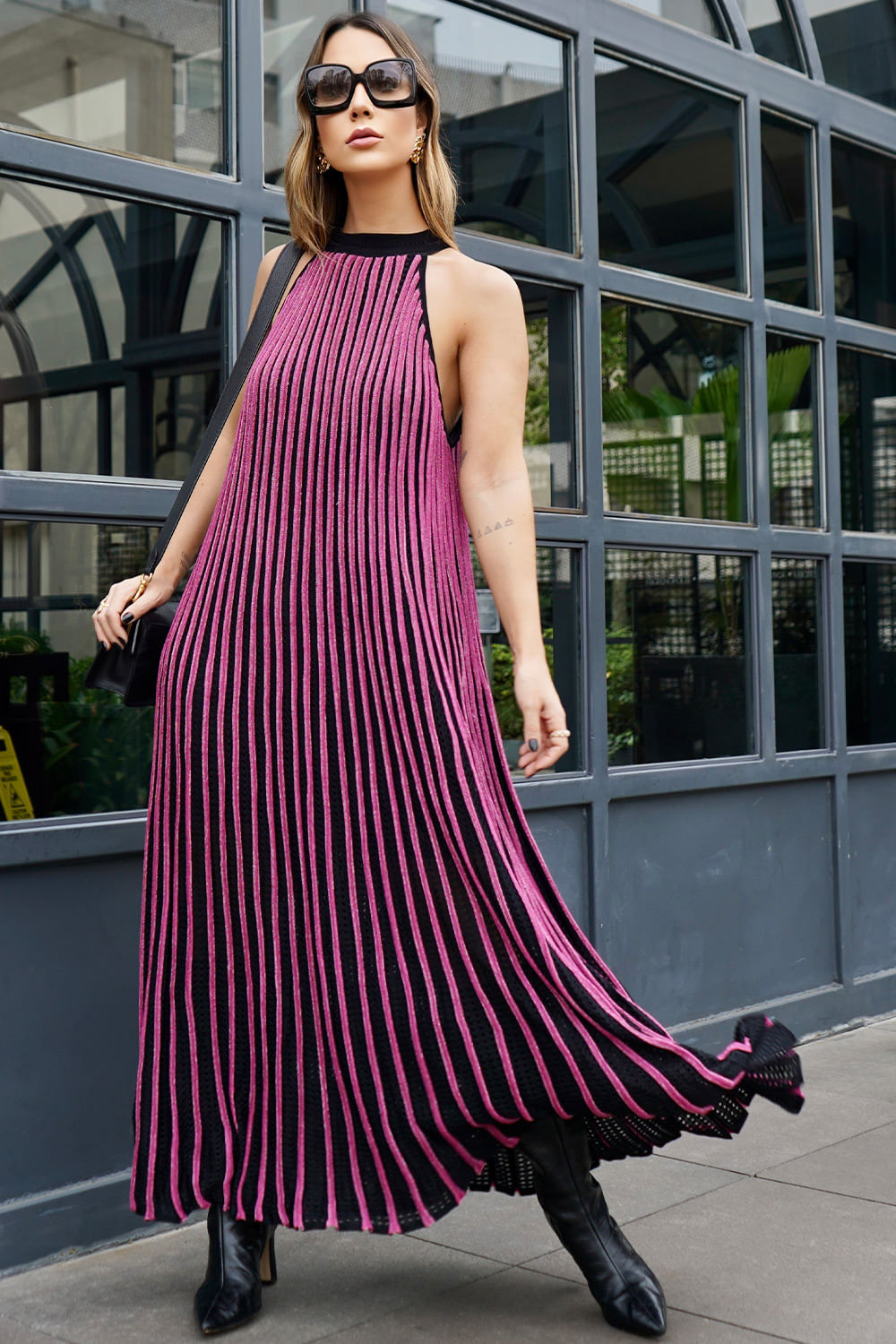 Vestido Tricot Midi Chelsea Preto