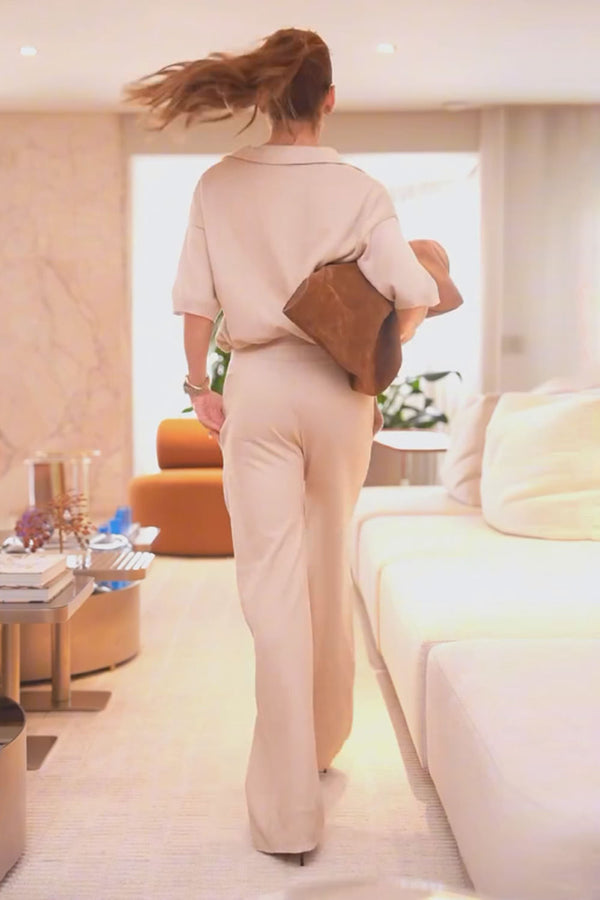 Calça Tricot Leda Bege Areia