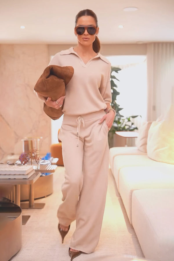 Calça Tricot Leda Bege Areia