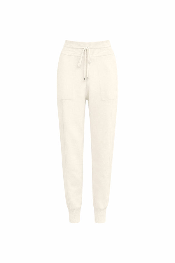 Calça Tricot Bia Jogger Branco Marfim