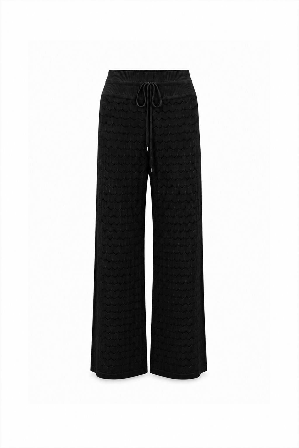 Calça Tricot Pantalona Blanche Preto