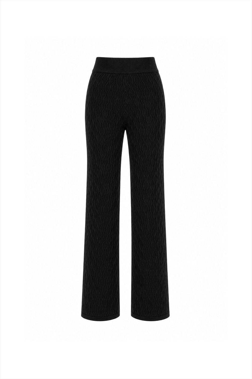 Calça Tricot Flora Flare Preto