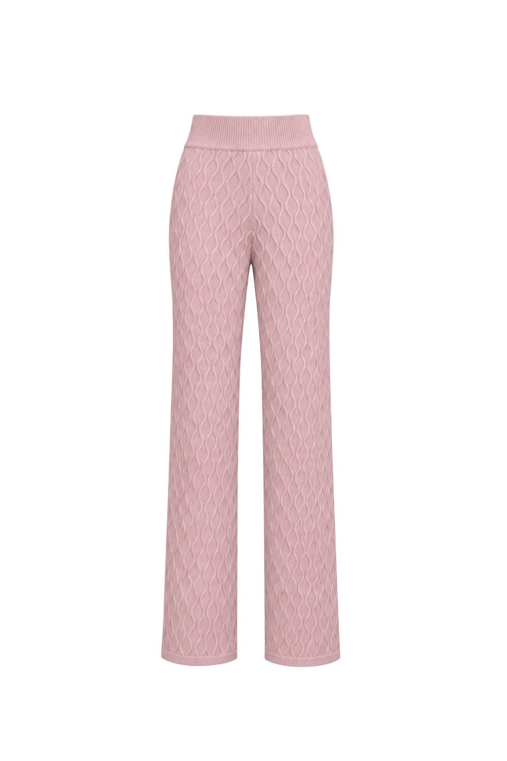 Calça Tricot Flora Flare Rosa Prímula