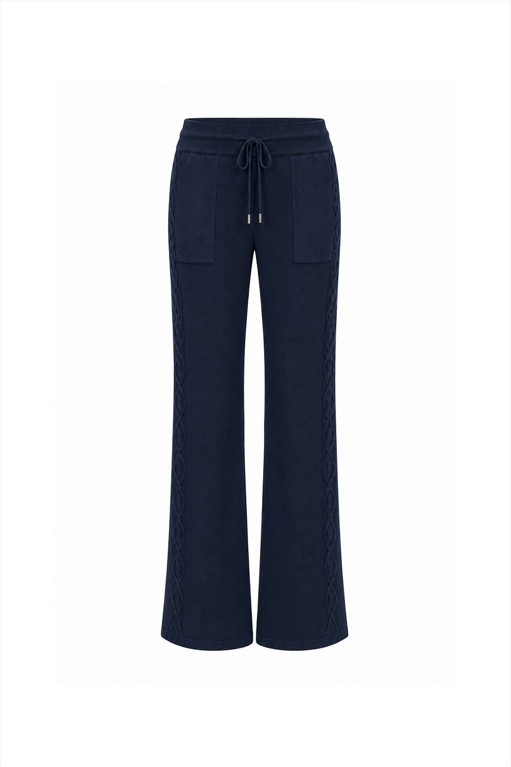 Calça Tricot Heloisa Pantalona Marinho