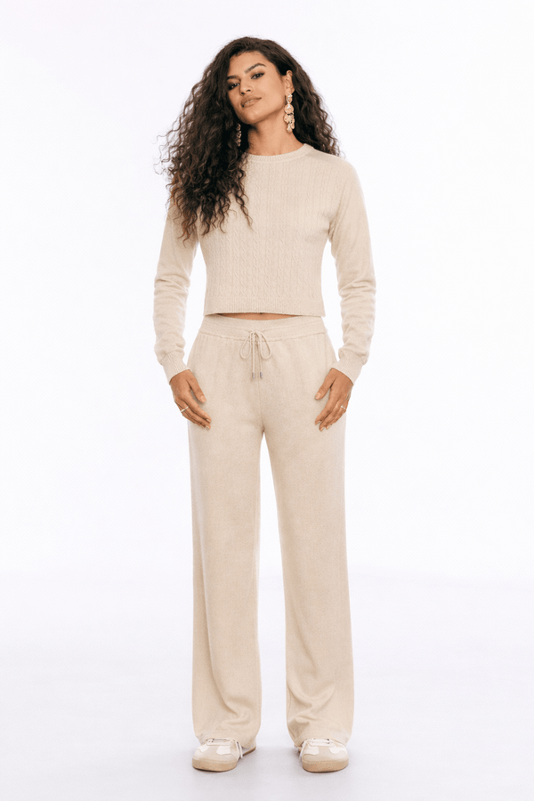 Calça Tricot Isa Areia