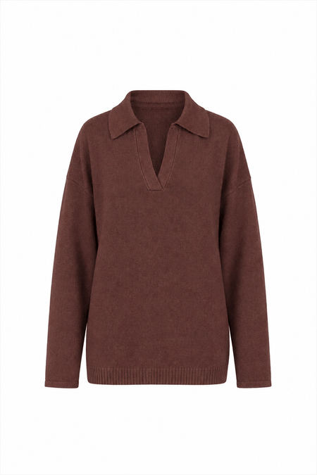 Camisa Tricot Leda Manga Longa Cacau