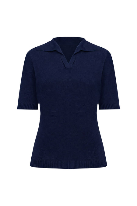 Camisa Tricot Leda Marinho
