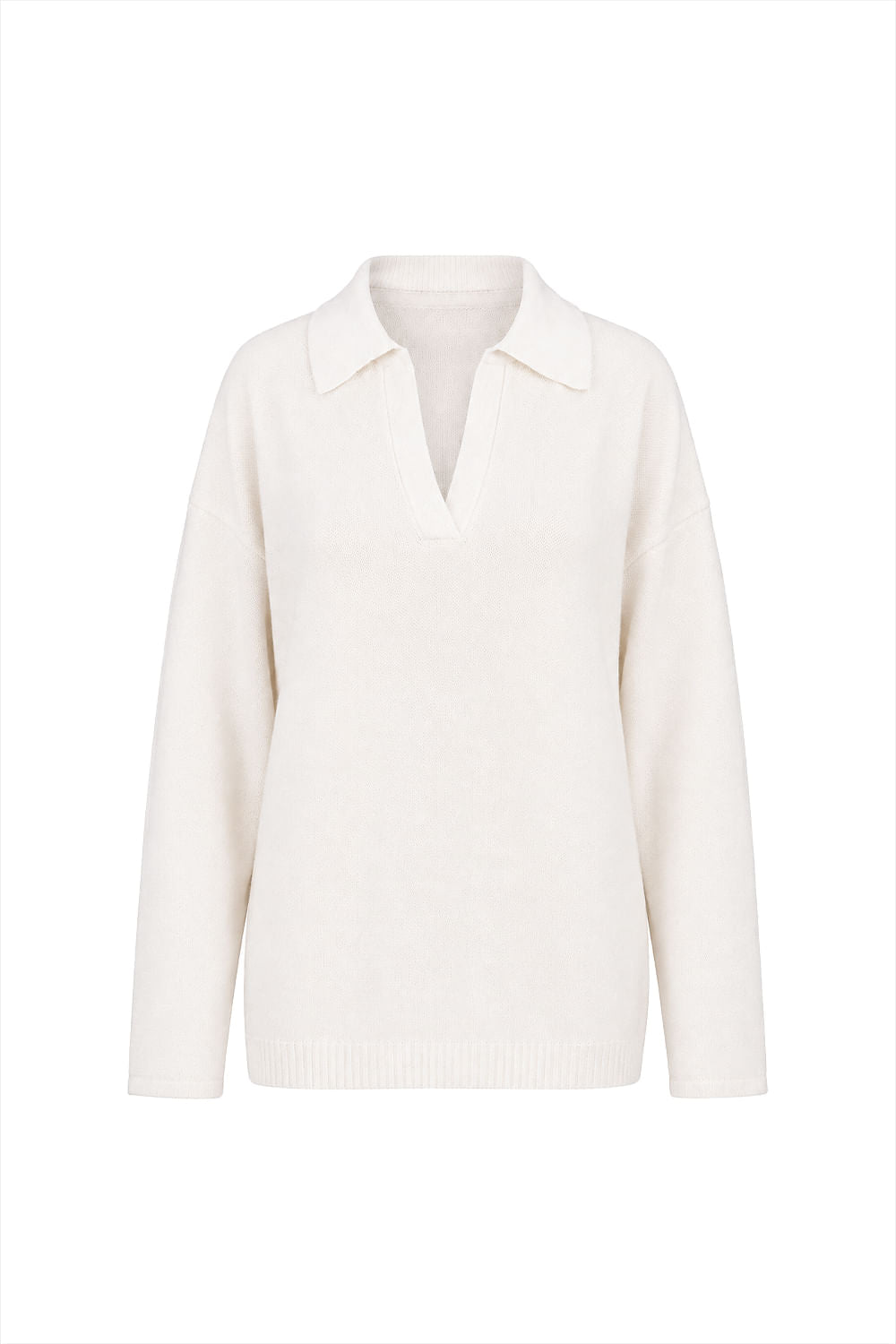 Camisa Tricot Leda Manga Longa Off White