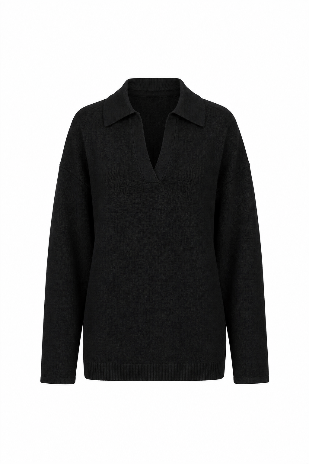 Camisa Tricot Leda Manga Longa Preto