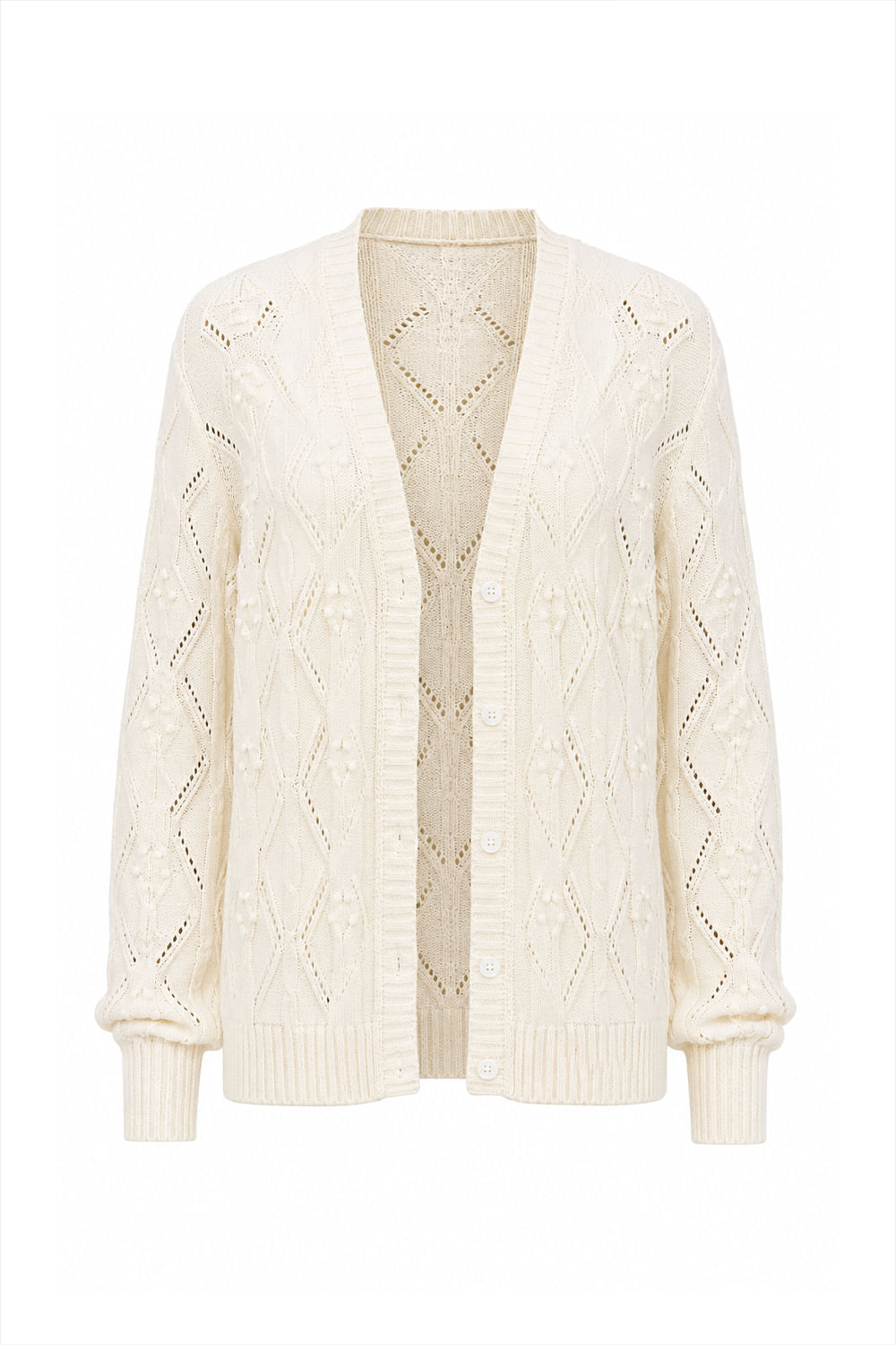 Casaco Tricot Heloisa Off White