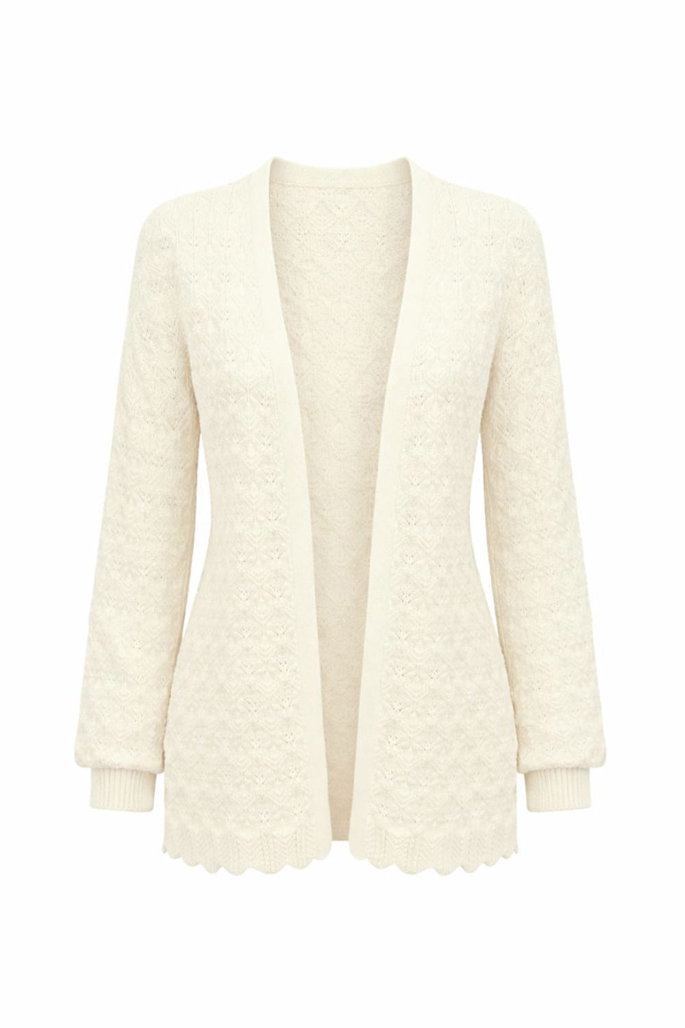 Casaco Tricot Lily Branco Marfim