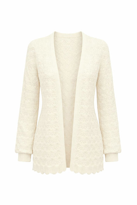 Casaco Tricot Lily Branco Marfim