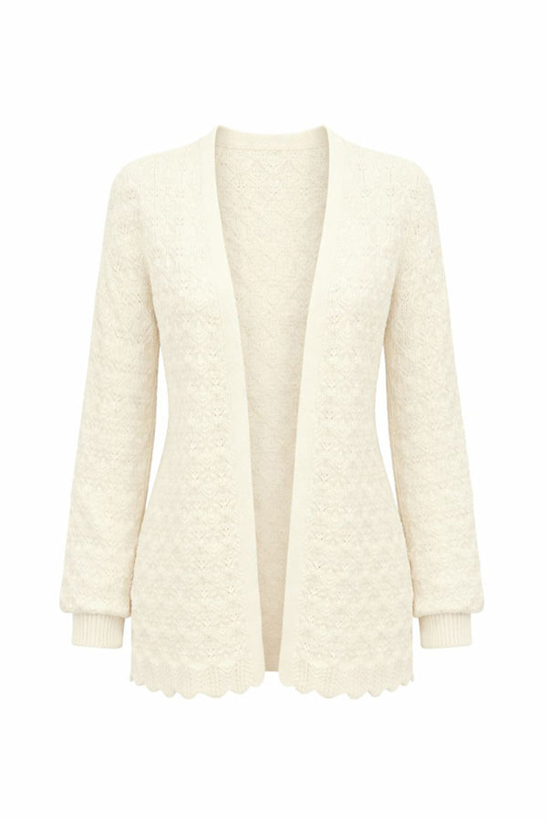 Casaco Tricot Lily Branco Marfim