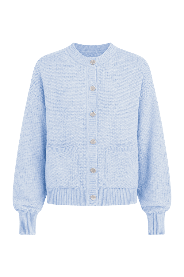Casaco Tricot Amora Azul Ice