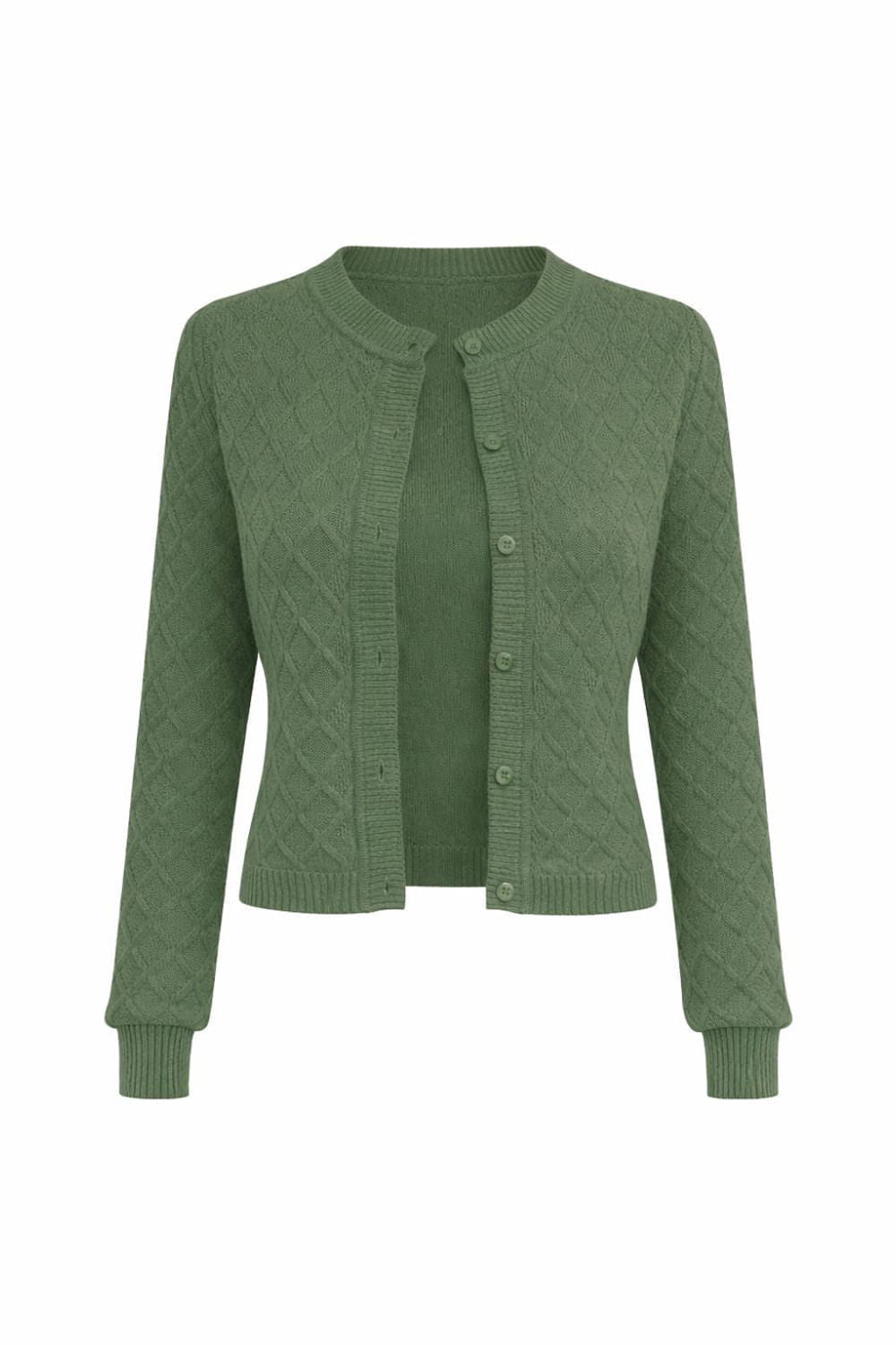 Casaco Tricot Juliane Verde Militar