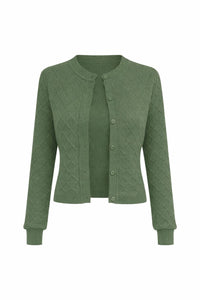 Casaco Tricot Juliane Verde Militar