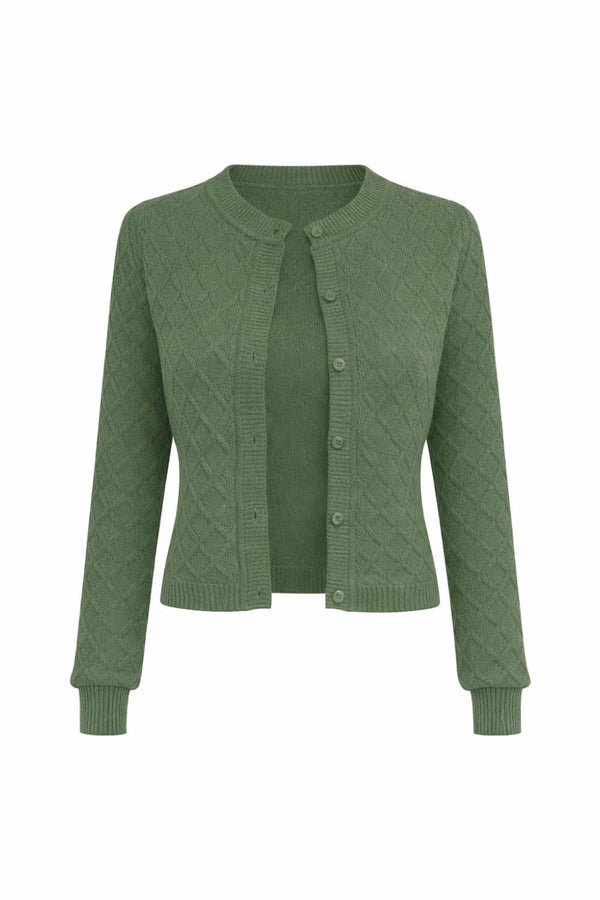 Casaco Tricot Juliane Verde Militar