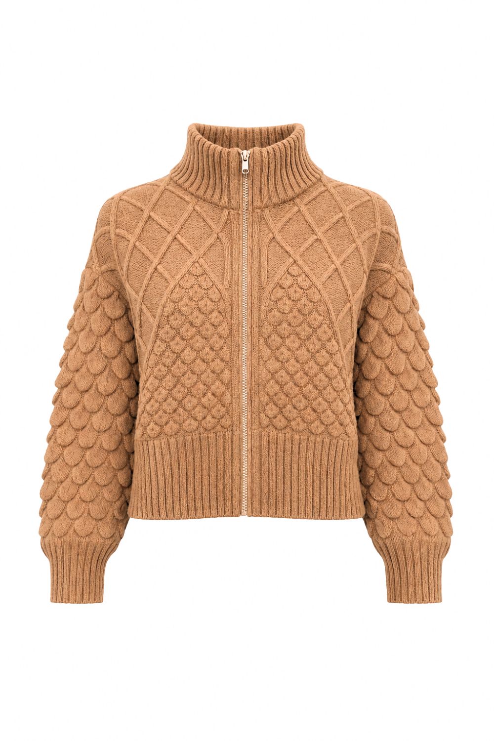 Casaco Tricot Rose Amêndoa
