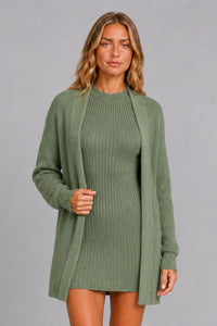 Casaco Tricot Cleo Verde Militar