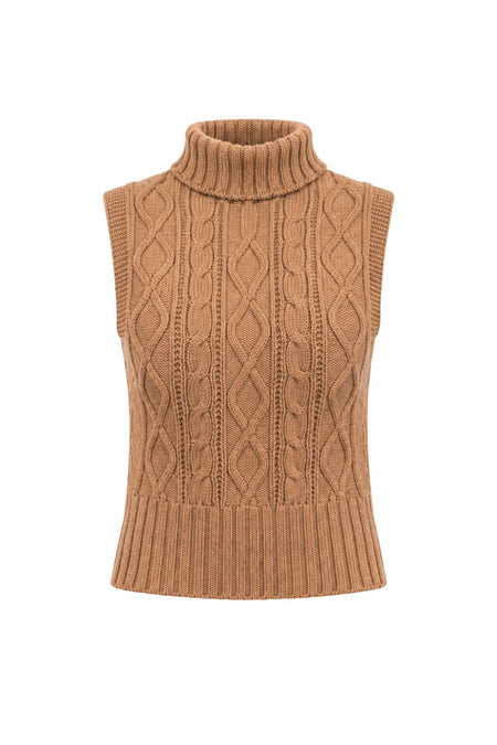Colete Tricot Rose Amêndoa