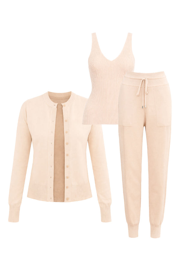 Conjunto Tricot Bia Areia