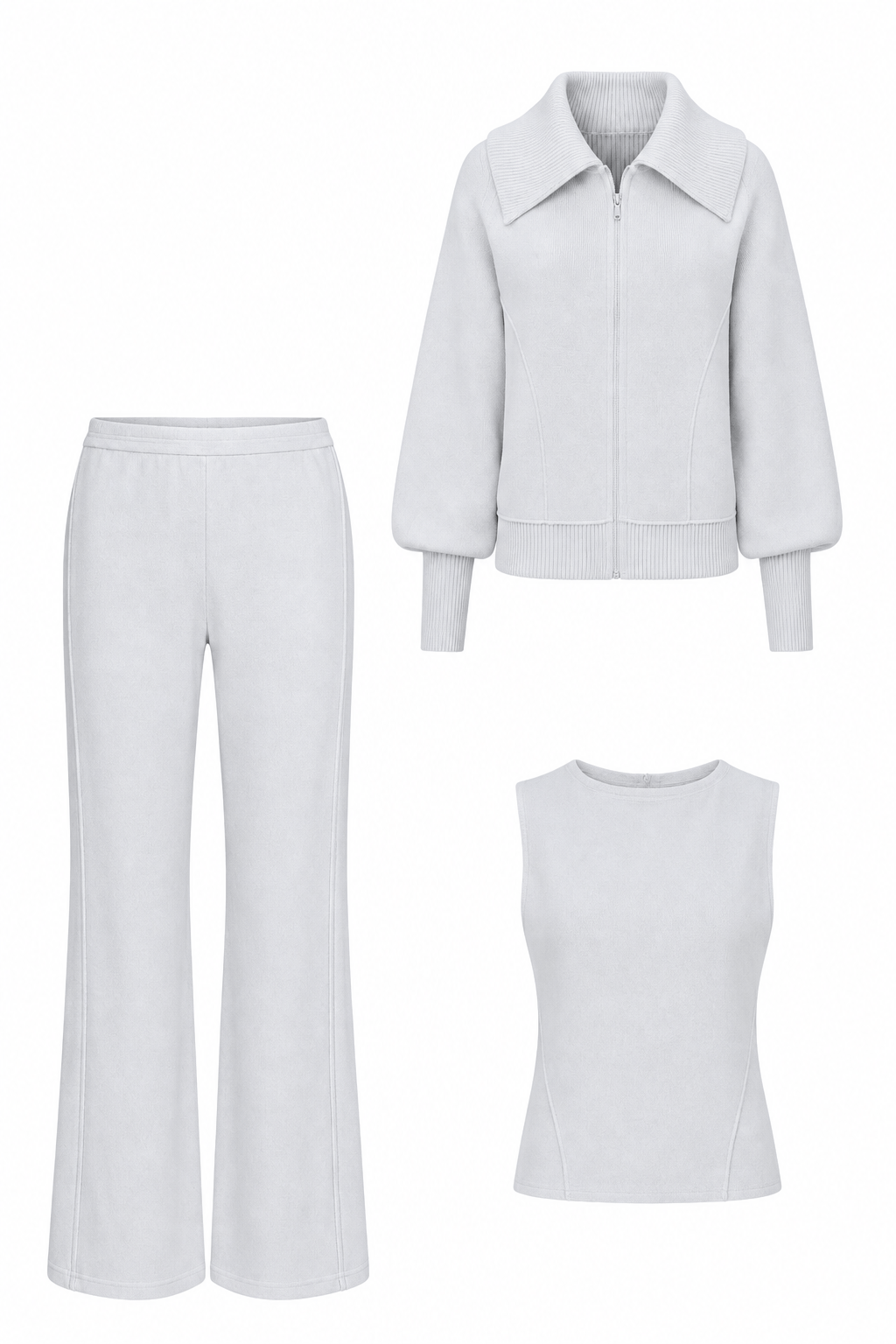Conjunto Tricot Cora Azul Nuvem
