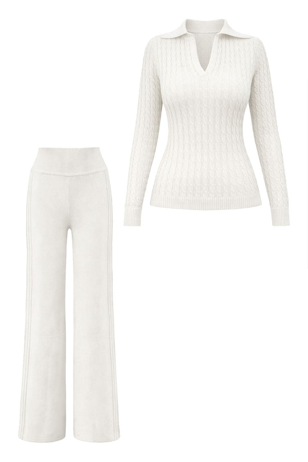 Conjunto Tricot Lua Off White