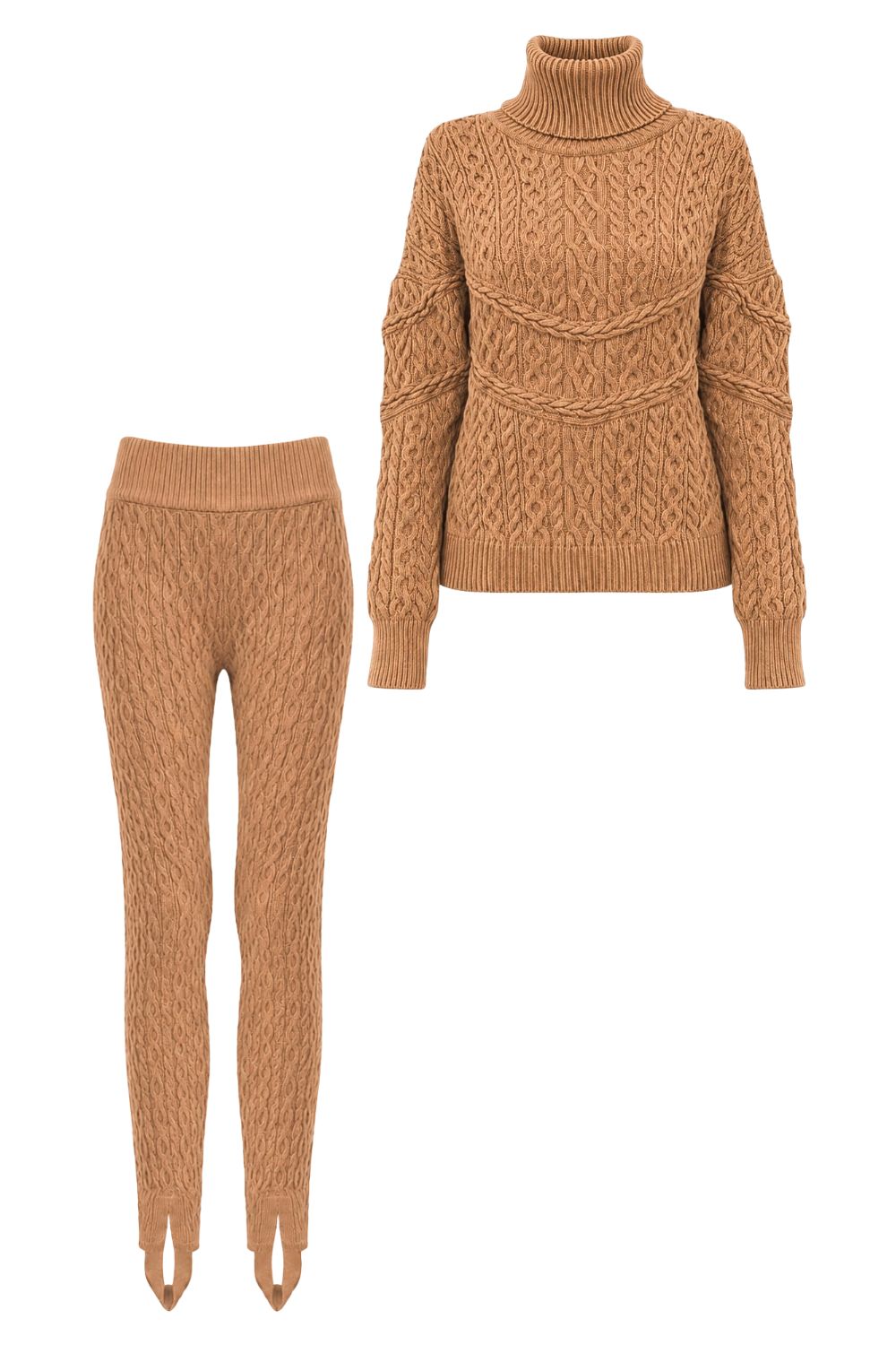 Conjunto Tricot Nani Amêndoa