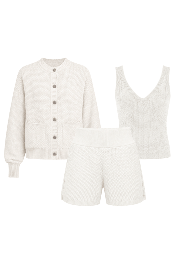 Conjunto Tricot Amora Off White