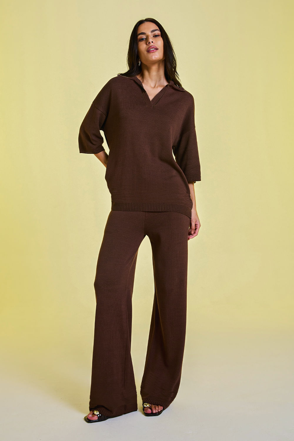 Calça Tricot Leda Cacau