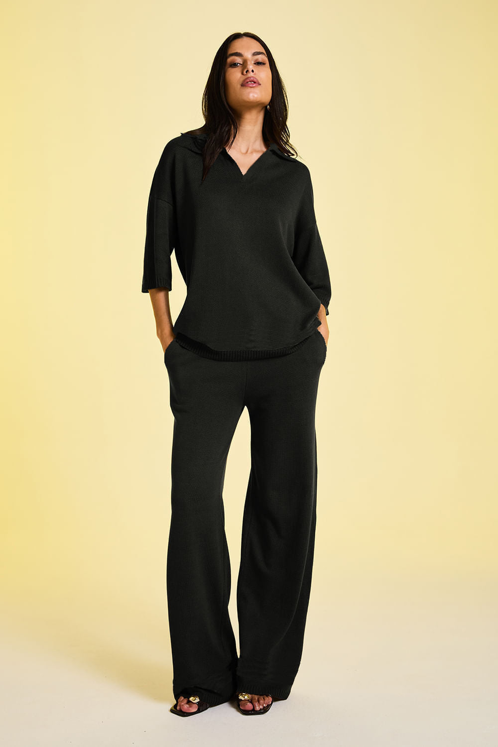 Calça Tricot Leda Preto