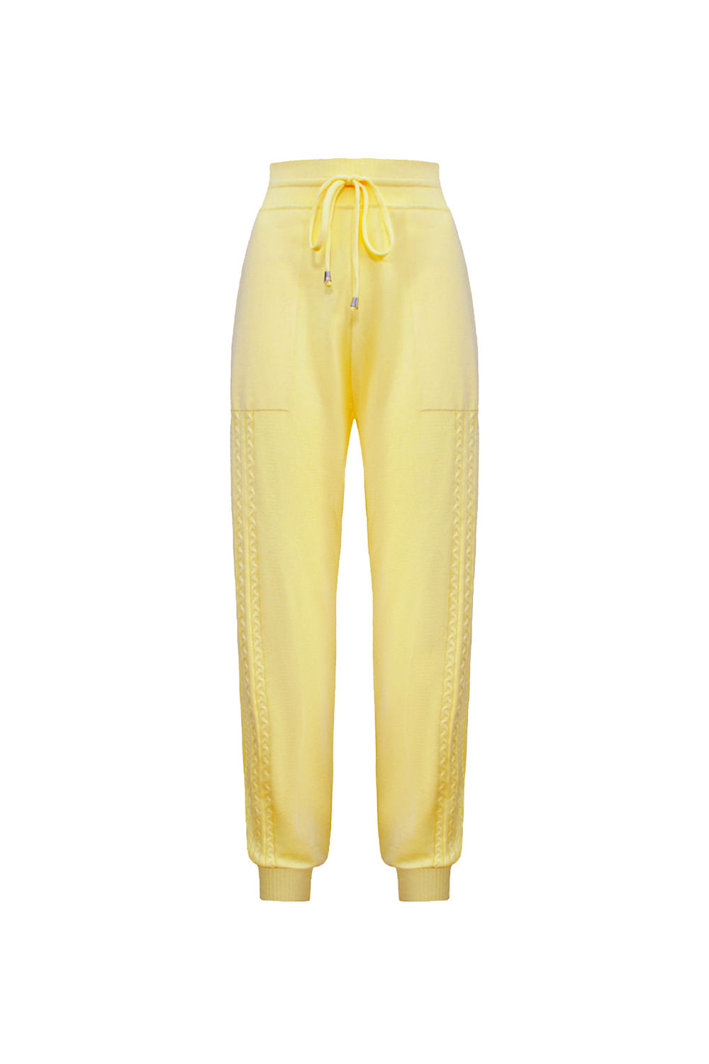 Calça Tricot Amelie Amarelo Manteiga