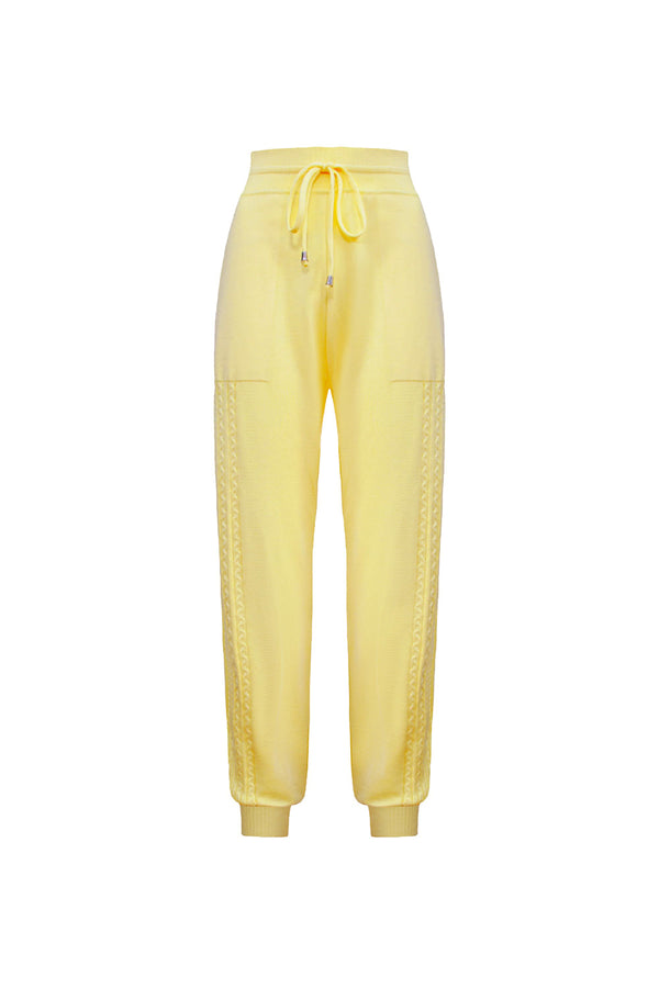 Calça Tricot Amelie Amarelo Manteiga