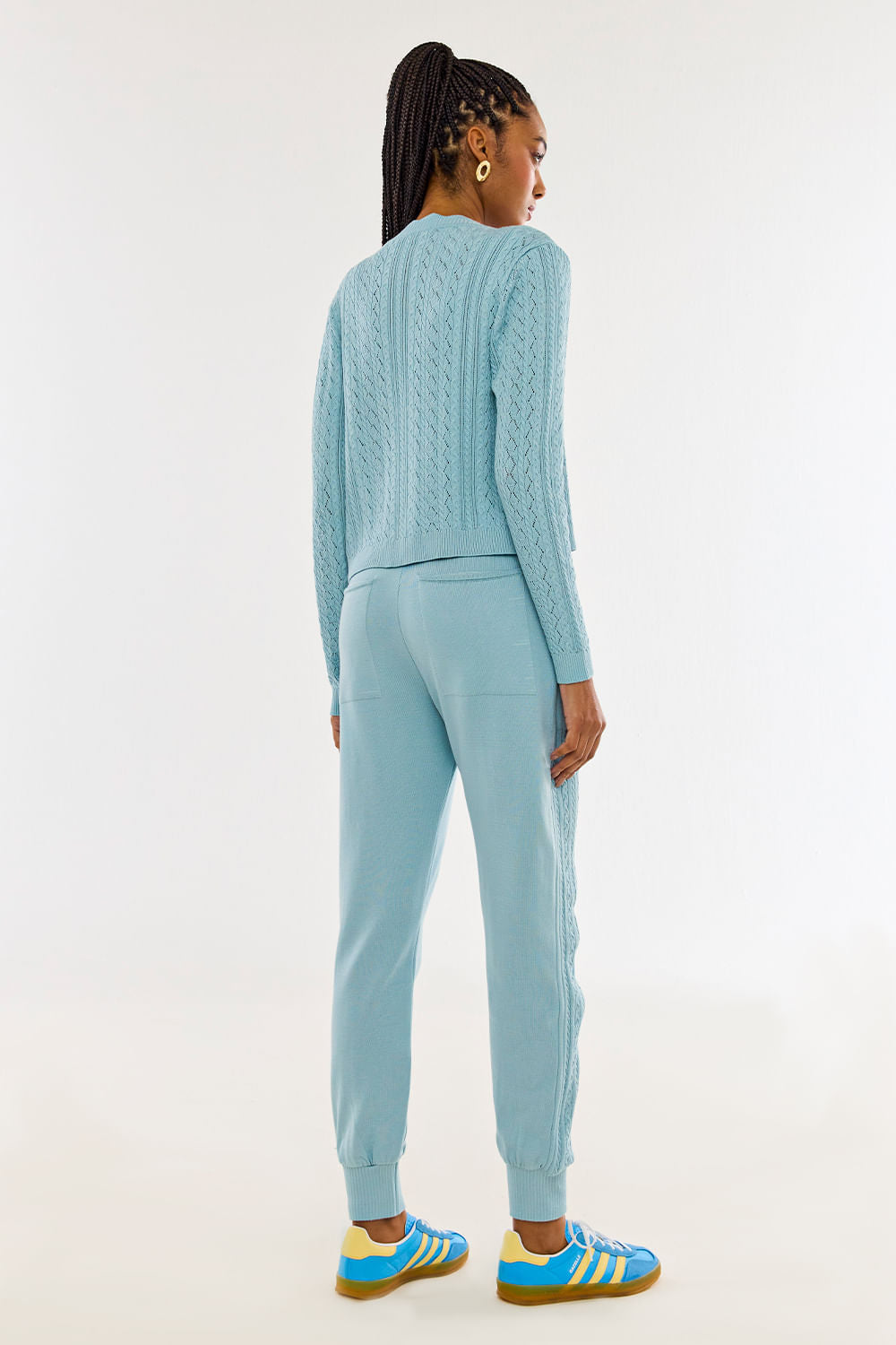 Calça Tricot Amelie Azul Sonho