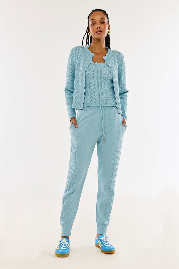 Calça Tricot Amelie Azul Sonho