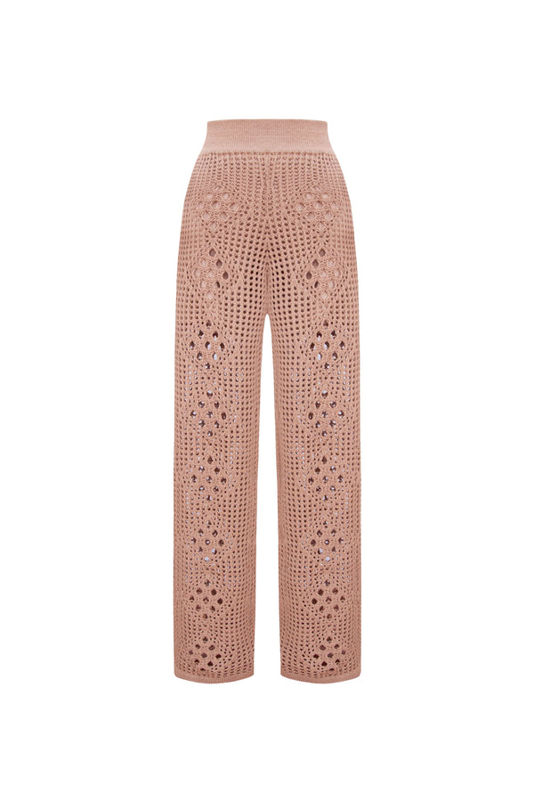 Calça Tricot Bertha Bege Toast
