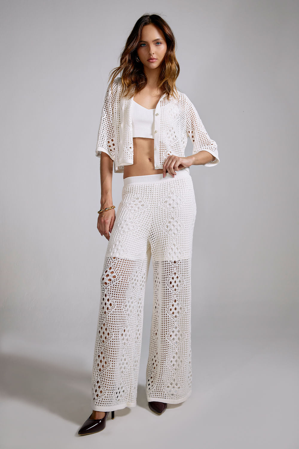 Calça Tricot Bertha Off White