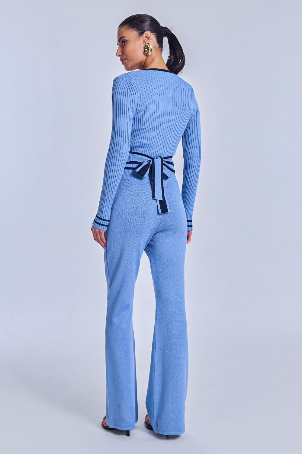 Calça Tricot Catarina Azul Celeste