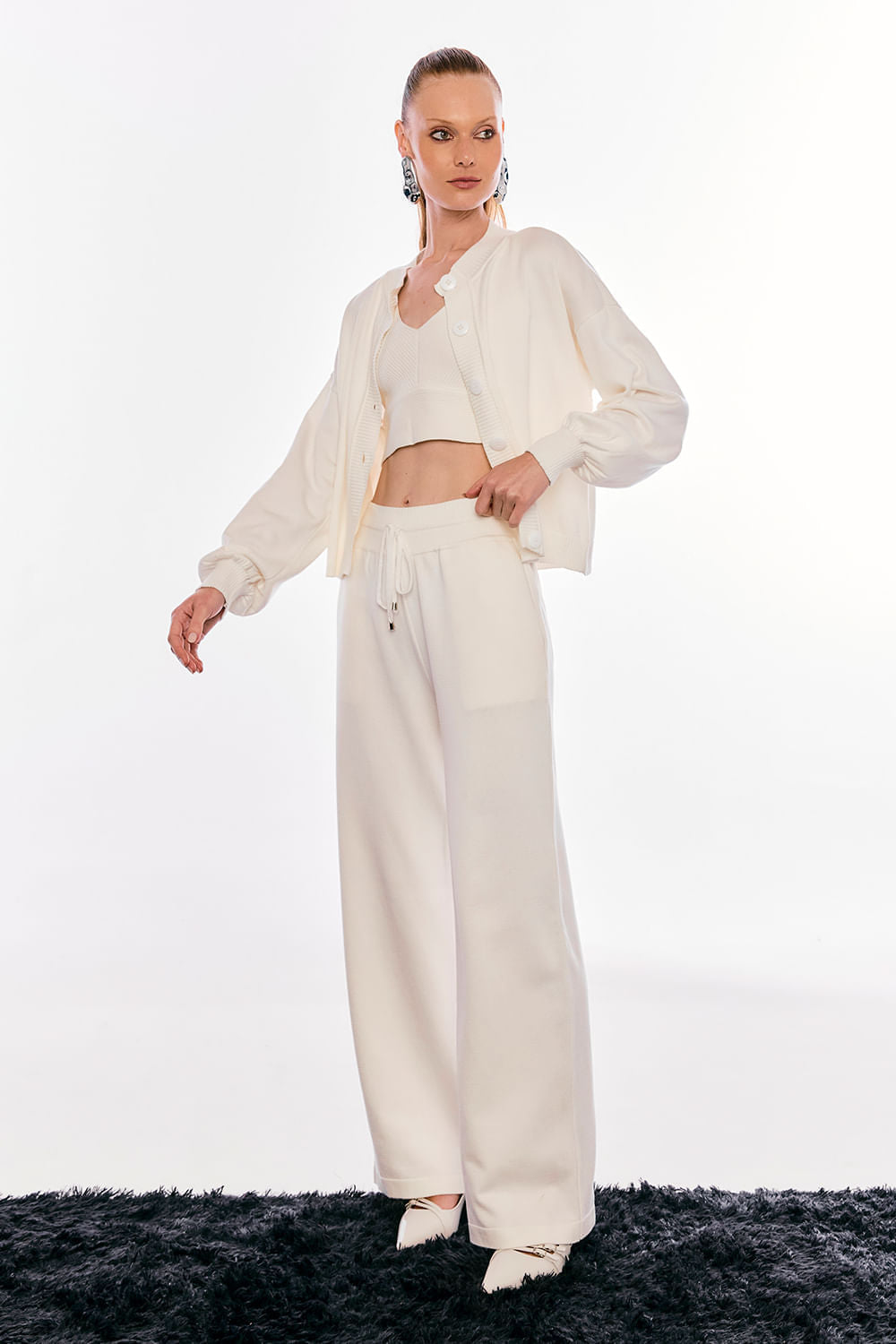 Calça Tricot Cintia Off White