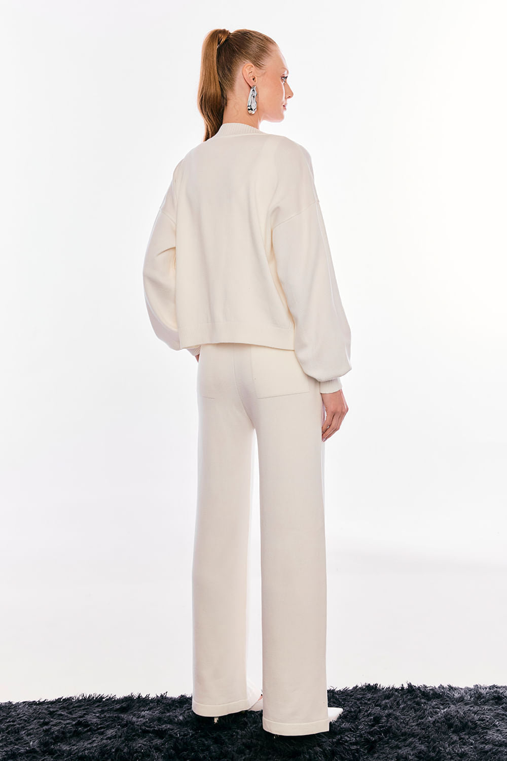 Calça Tricot Cintia Off White